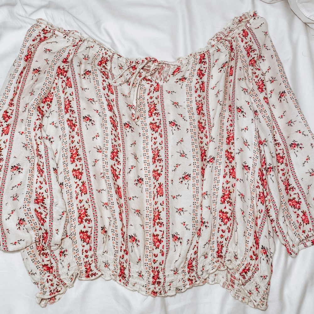 Off the shoulder floral top